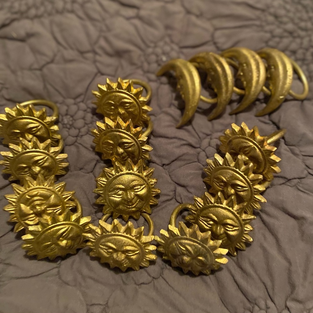Sun and Moon napkin rings. Set of 16